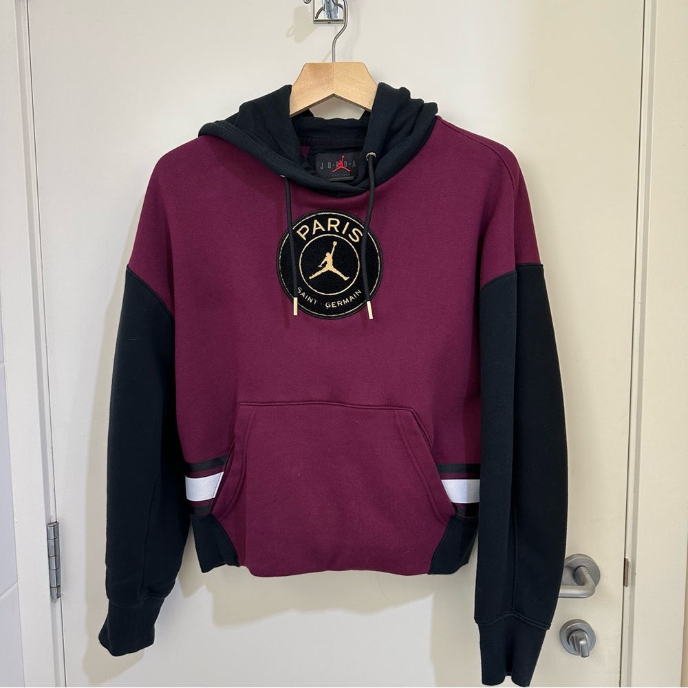 Jordan Burgundy and Black Paris Pullover Hoodie